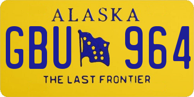 AK license plate GBU964