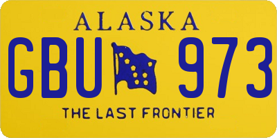 AK license plate GBU973