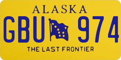 AK license plate GBU974