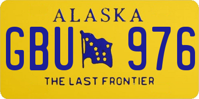 AK license plate GBU976