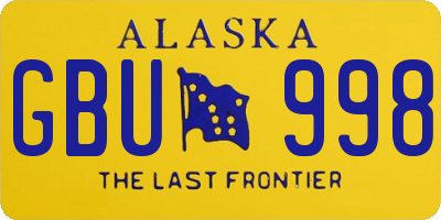 AK license plate GBU998