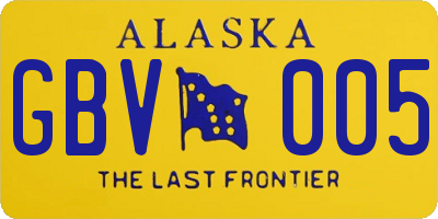 AK license plate GBV005