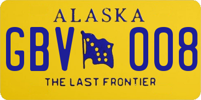 AK license plate GBV008