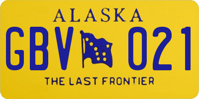 AK license plate GBV021