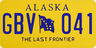 AK license plate GBV041