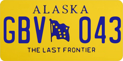 AK license plate GBV043