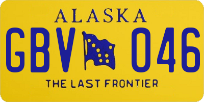 AK license plate GBV046