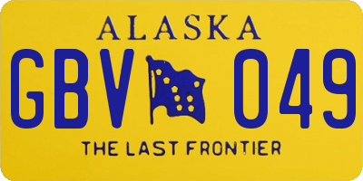 AK license plate GBV049