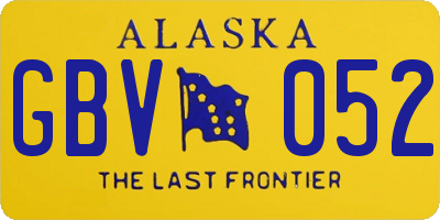 AK license plate GBV052