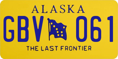 AK license plate GBV061