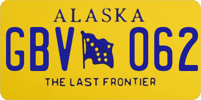 AK license plate GBV062