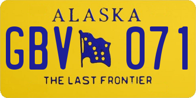 AK license plate GBV071