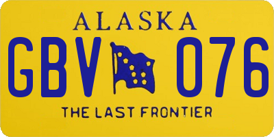 AK license plate GBV076