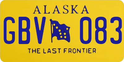 AK license plate GBV083