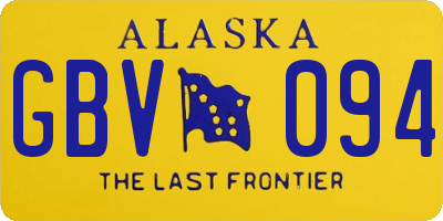 AK license plate GBV094