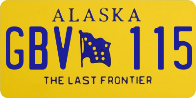 AK license plate GBV115