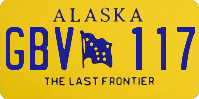 AK license plate GBV117