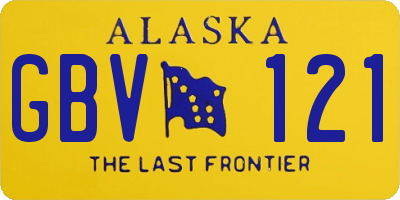 AK license plate GBV121
