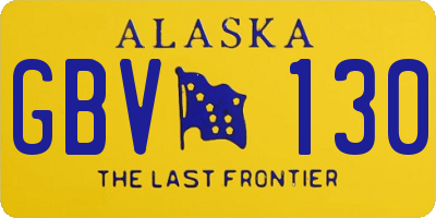 AK license plate GBV130