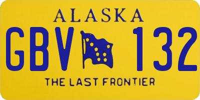 AK license plate GBV132