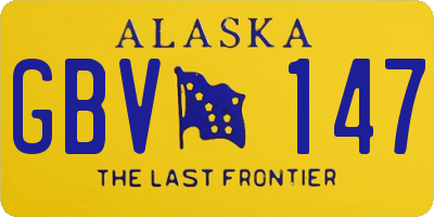 AK license plate GBV147
