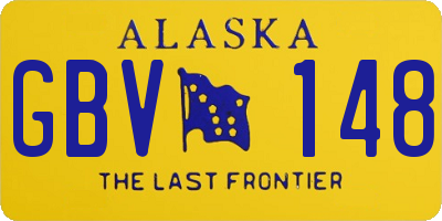 AK license plate GBV148