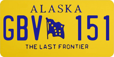AK license plate GBV151