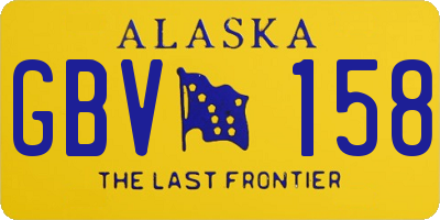 AK license plate GBV158