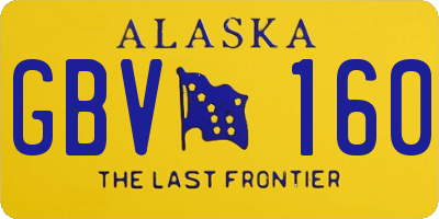 AK license plate GBV160