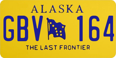 AK license plate GBV164