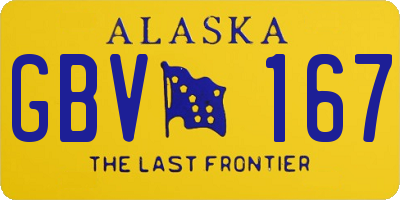 AK license plate GBV167