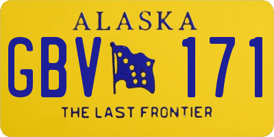 AK license plate GBV171