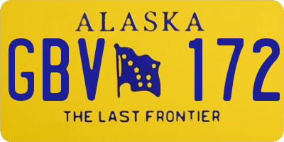 AK license plate GBV172