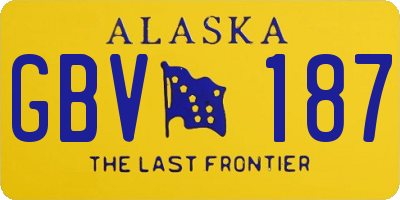 AK license plate GBV187