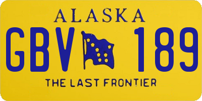 AK license plate GBV189