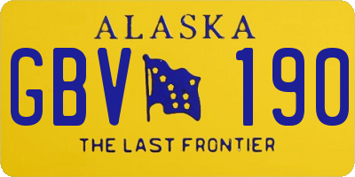 AK license plate GBV190