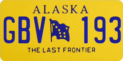 AK license plate GBV193