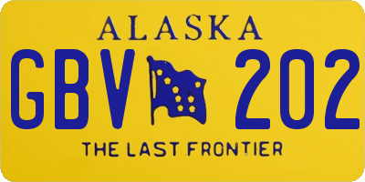AK license plate GBV202