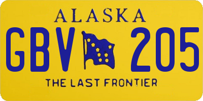 AK license plate GBV205