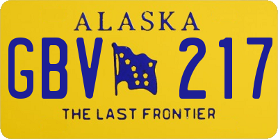 AK license plate GBV217