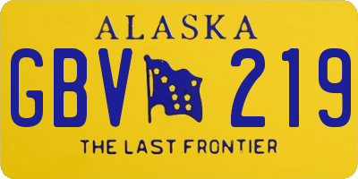 AK license plate GBV219