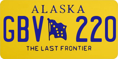 AK license plate GBV220