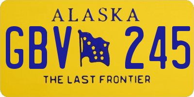 AK license plate GBV245