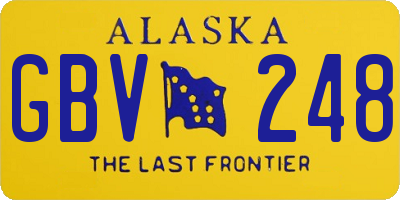 AK license plate GBV248
