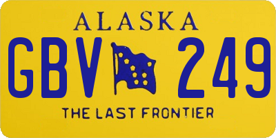 AK license plate GBV249