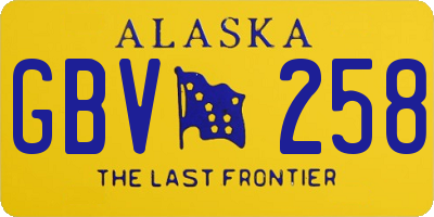 AK license plate GBV258