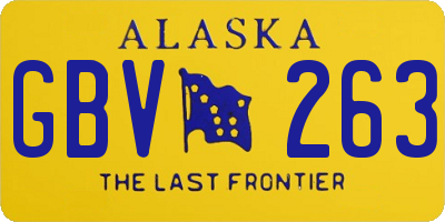 AK license plate GBV263