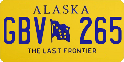 AK license plate GBV265