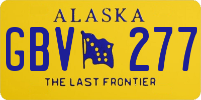 AK license plate GBV277