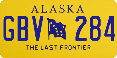AK license plate GBV284